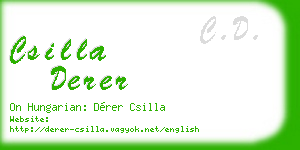 csilla derer business card